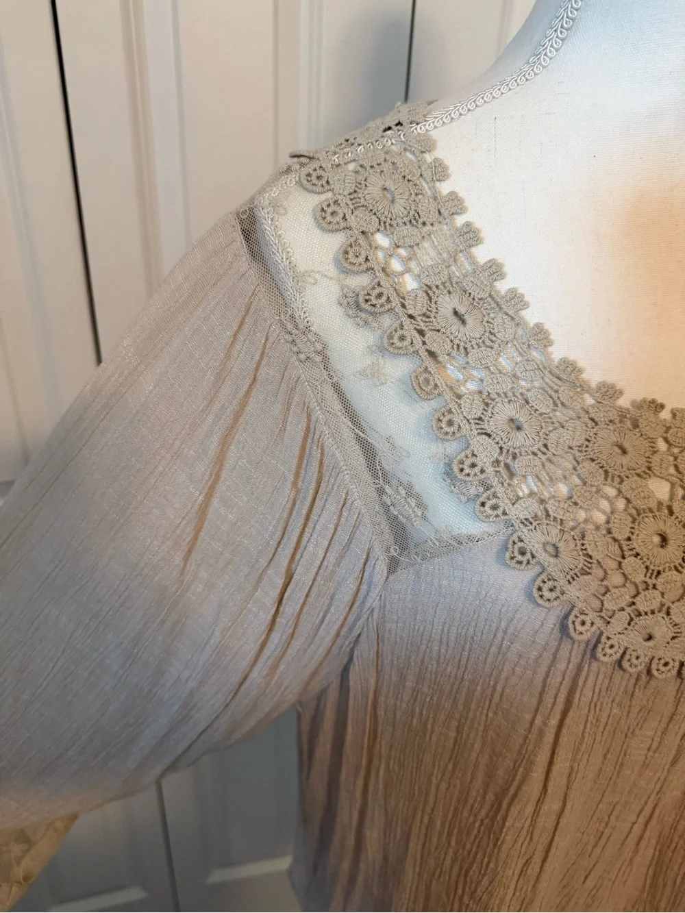 Hannah Crochet Yoke Boho Blouse Size
Large VGUC - Picture 3 of 16